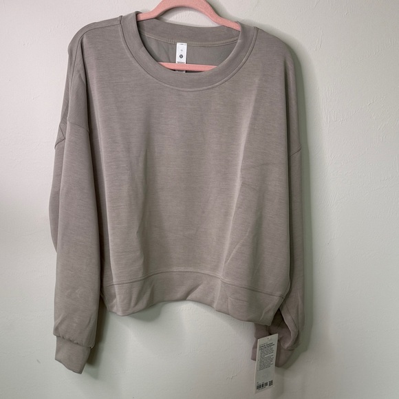 lululemon athletica Tops - Lululemon Perfectly Oversized crop crew Softstreme